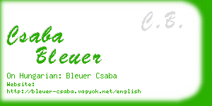 csaba bleuer business card